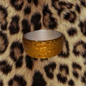 Y2K Gold/Brown Textured Bangle Bracelet